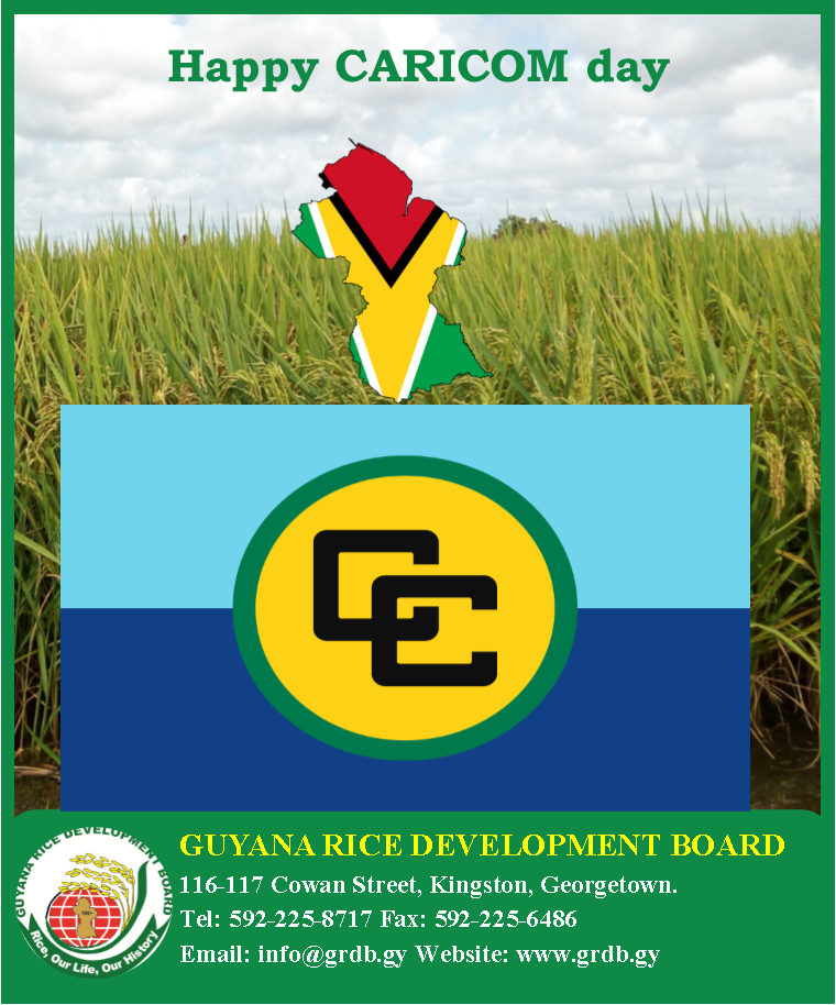 Happy Caricom Day – Guyana Rice Development Board